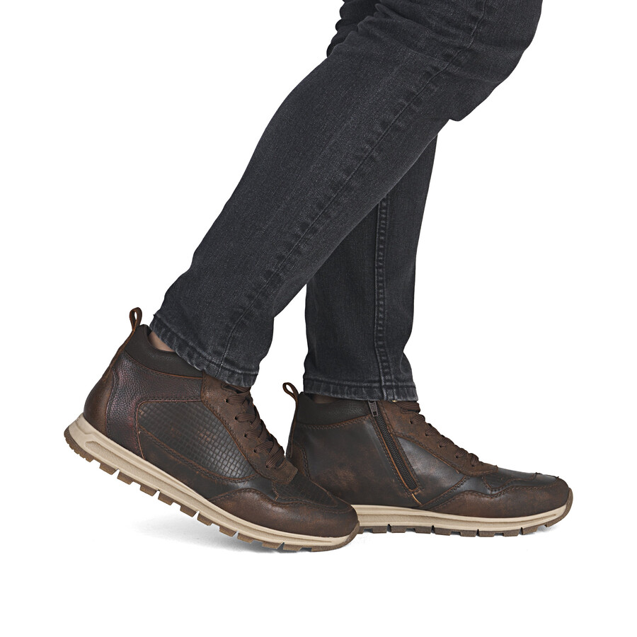 stivali marroni con cerniera per uomo rieker b0508-25