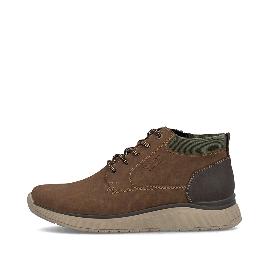 stivali marroni con cerniera per uomo rieker b0603-24