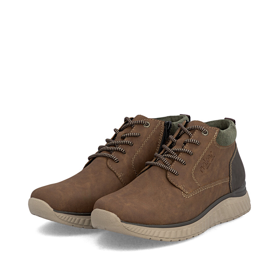 stivali marroni con cerniera per uomo rieker b0603-24