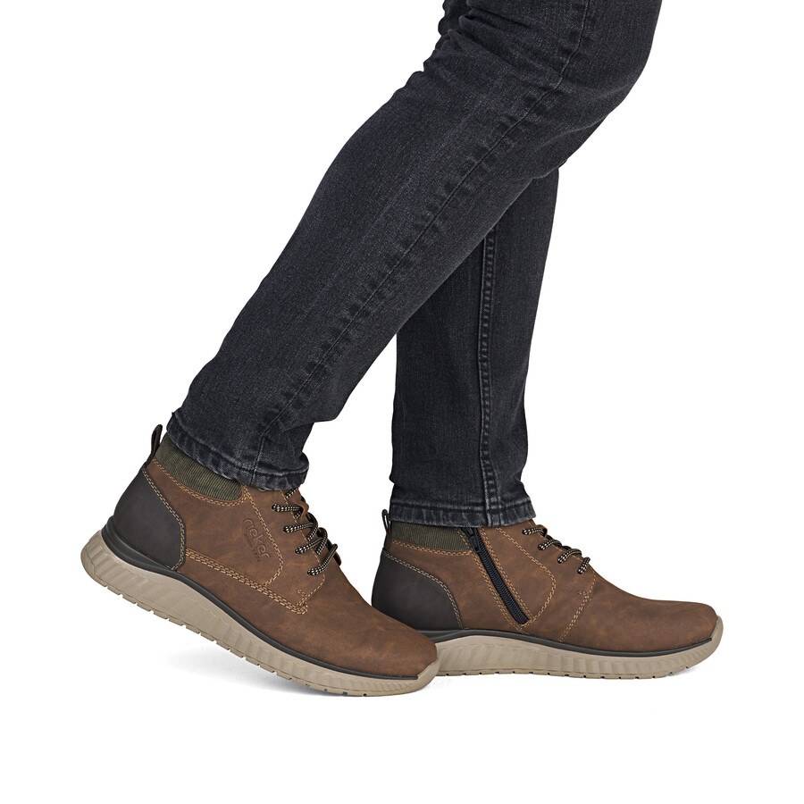 stivali marroni con cerniera per uomo rieker b0603-24