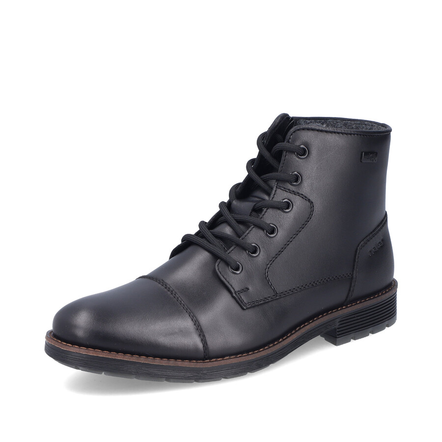 stivali neri con cerniera per uomo rieker f4546-00