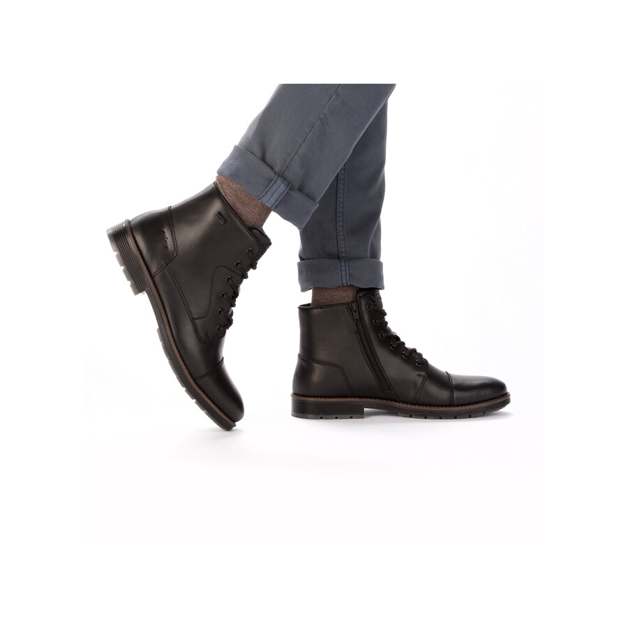 stivali neri con cerniera per uomo rieker f4546-00