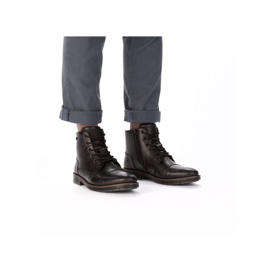 stivali neri con cerniera per uomo rieker f4546-00