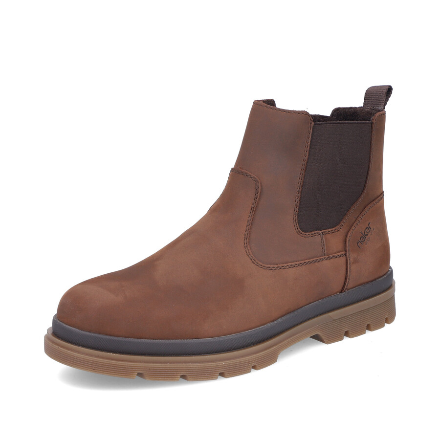 stivali marroni con cerniera per uomo rieker f7051-23