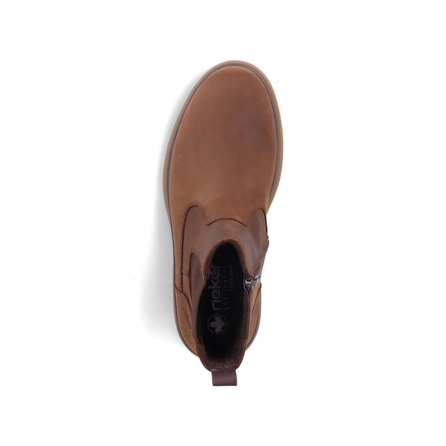 stivali marroni con cerniera per uomo rieker f7051-23