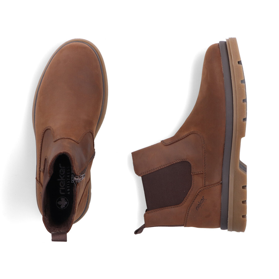 stivali marroni con cerniera per uomo rieker f7051-23